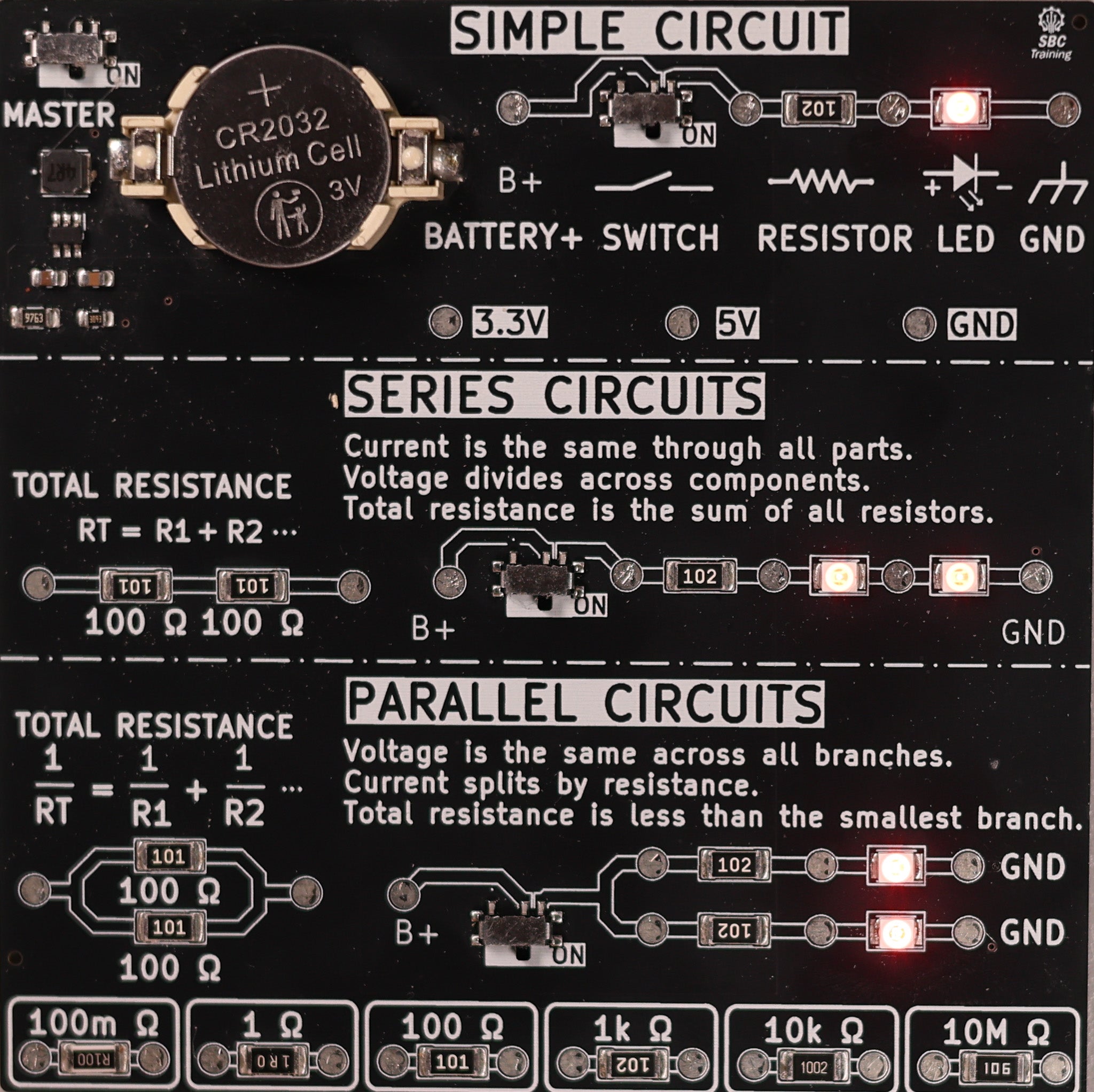 MicroTrainer Series and Parallel Circuits Basic Electrical Training System