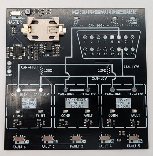 Micro Trainer CAN Basic - Board Front with Circuit Layout