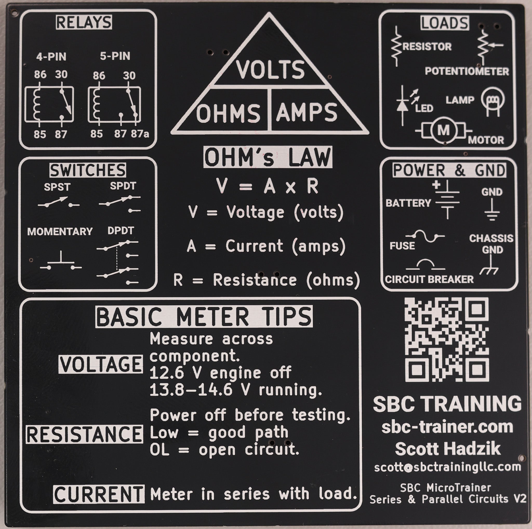 MicroTrainer Series and Parallel Circuits Basic Electrical Training System